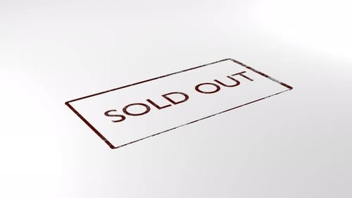 3D Animated Sold Out Corporate Stamp Reveal