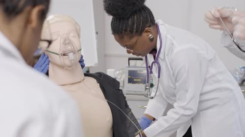 Medical Training with Dummy in Hospital Setting