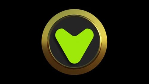 Down Arrow Gold Alpha