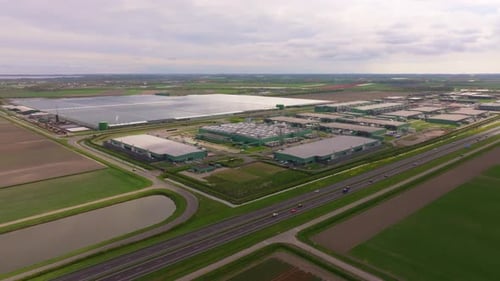 Drone records data center complex in open Dutch region