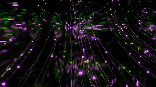 Wires Cables Binary Fly Through Data Internet Power Electric Circuit Fiber Looped 3d Animation Scifi