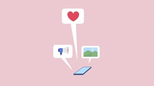 Animated Social Media Alerts Object