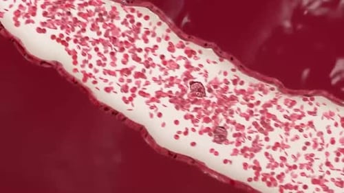 Animated Human Liver and Digestive System with Blood Flow and Damage