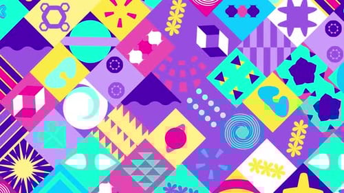 Pop And Colorful Geometric Shape Background