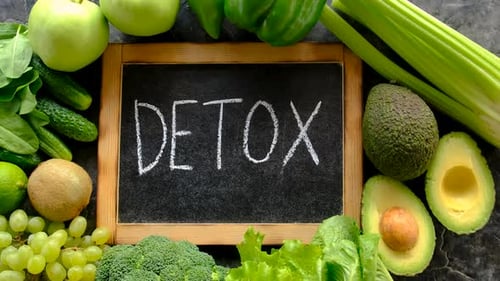 Green Foods for Detox Selective Focus