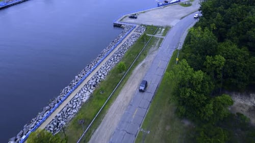 Poussée rapide avec un Drone avec mouvement descendant.