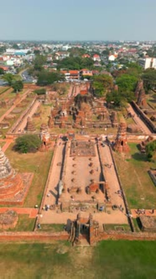 Historic City Of Ayutthaya Thailand Aerial