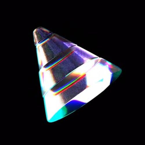 Abstract Colorful Glass Dispersion Vibrant 3D Shapes