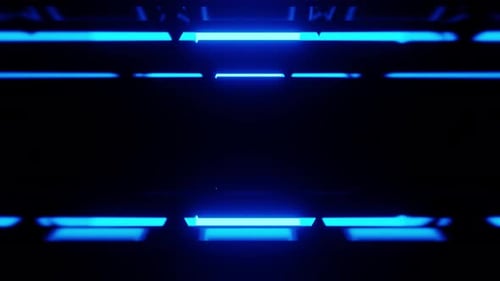 Blauer Neonlines-VJ-Loop-Tunnel-Hintergrund