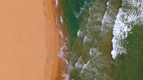 The Beach Displays a Serene Landscape with Golden Sands Calming Waves Italy