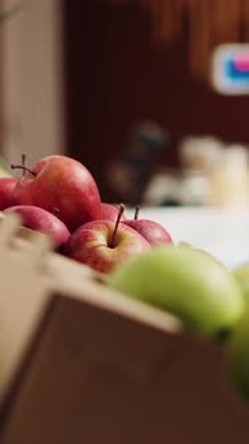 Vertical Video Vegetables on Zero Waste Store Shelves