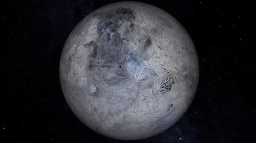 Slowly Rotating Planet in Deep Space Animation