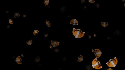 Animated 3D Santa Jackets Falling Christmas Loop