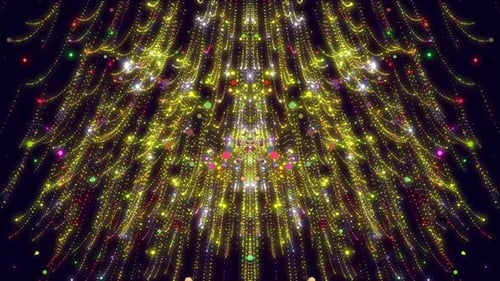 Laço de fundo de partículas abstratas douradas