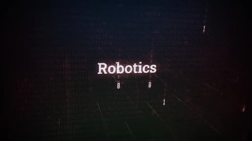 Robotique sur écran numérique Message sur écrans d'ordinateur V02