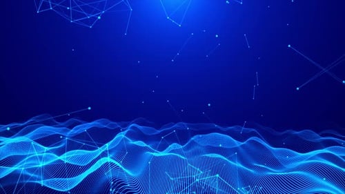 Plexus Technology Network Background Loop Blue V5