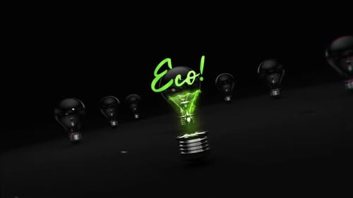 Exploding Light Bulbs that opens Green ECO message!