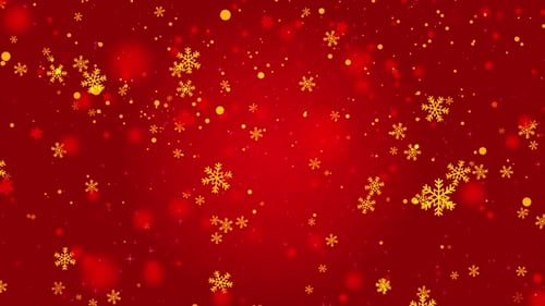Snowy Christmas Background Red Loop