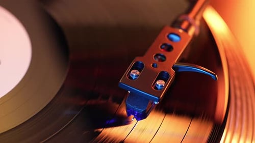 Classic Vinyl Record Turntable Spin Analog Sound Music Vintage aestheticsLP