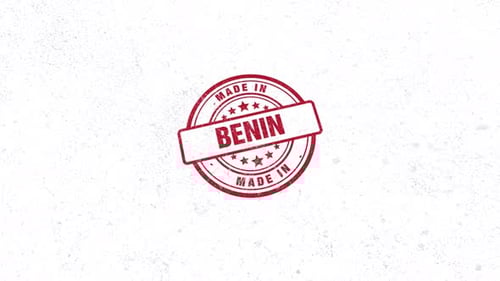 Sello de goma fabricado en Benin