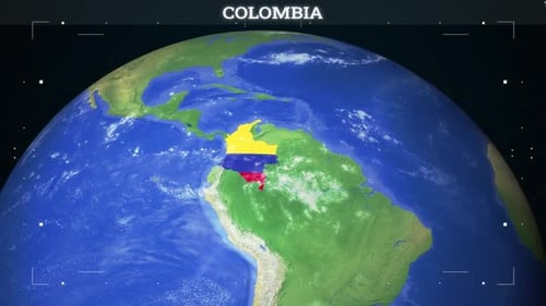 Animated Global Map Country Location Highlight