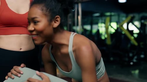 Fitness concept, people in fitness gym, people workout exercise gym fitness.