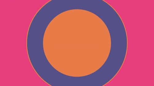 Animated Geometric pattern or background. Abstract moving shapes background, vintage retro colors