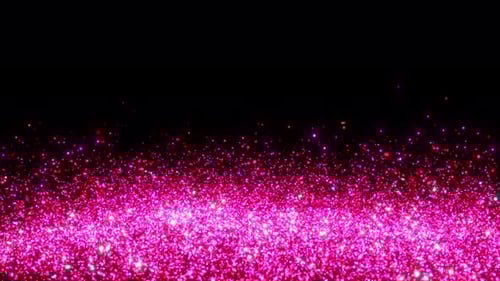 Particule rouge et rose scintillante qui tombe, particule de fête volant dans les airs