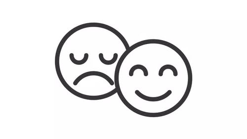 Animated Happy and Sad Emotion Faces Winking and Blinking