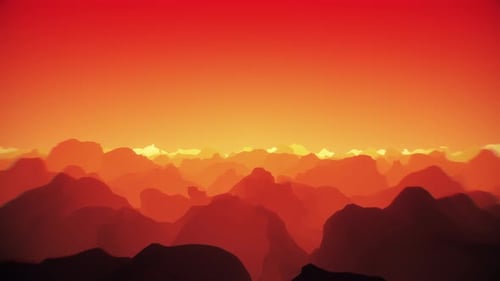 Endless Warm Horizon Fly Over Landscape Background Loop
