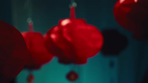 Hanging Festive Red Chinese Paper Lantern Decorations