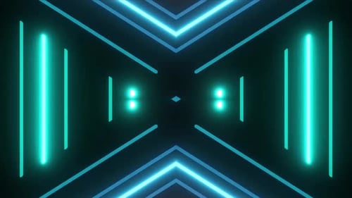 Dynamic neon lights create a vibrant, futuristic abstract background