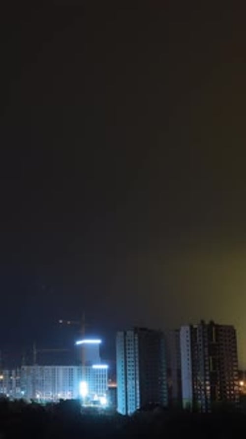 Night Works with Construction Site