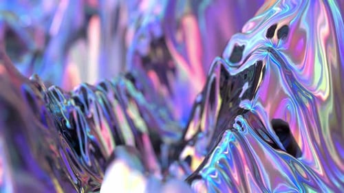Abstract liquid wavy animation iridescent reflection