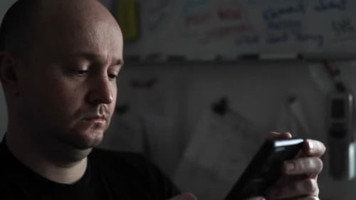 Creative Journaling: Man Working from Home Office