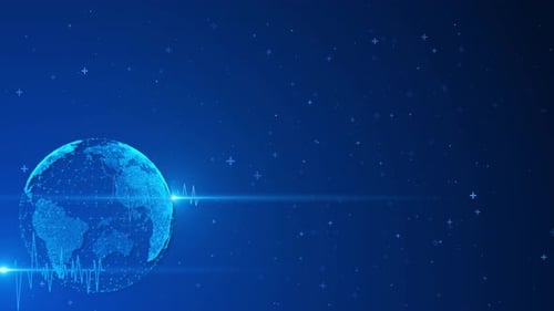 Global Medical Technology Data Animated Background