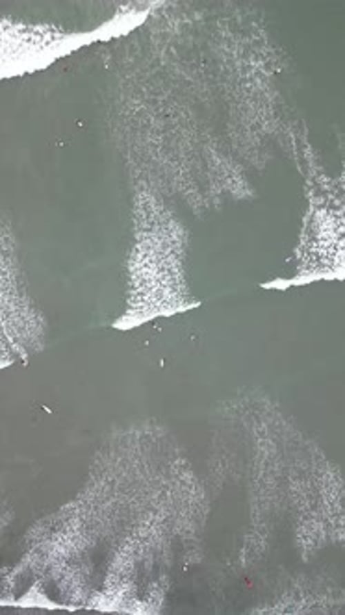 Aerial view of costa verde shore in Lima, Peru