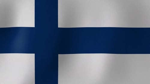 Realistic Waving Flag of Finland