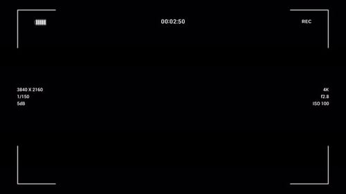 Minimalist Digital Camera Recording Interface Overlay for Video Editors