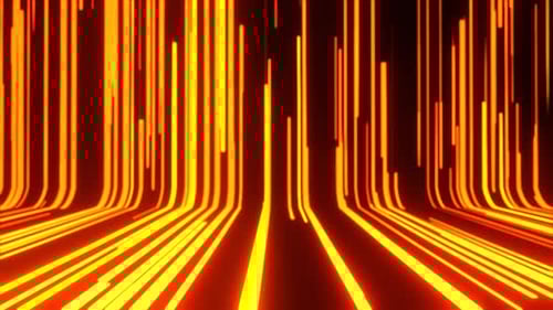Orange Futuristic Neon Lines Expressive Motion Background Vj Loop In 4K