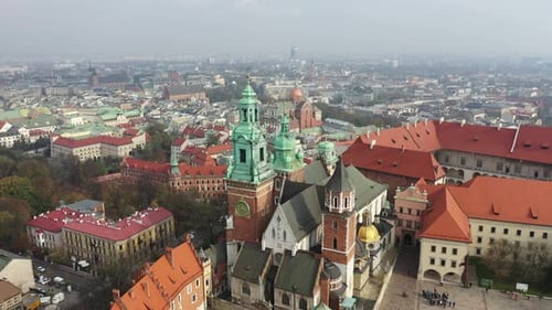 Aerial View of Wawel Castle, Krakow