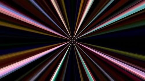 3D abstrakte leuchtende helle Linien setzen Wellen, bunter, schwarzer Hintergrund