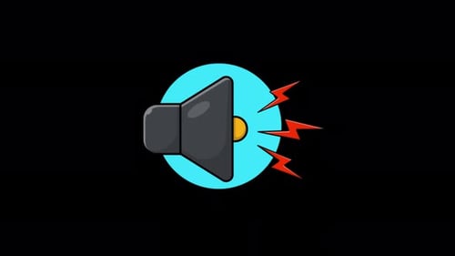 Animated Speaker Icon Emitting Sound Waves