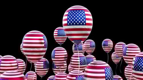 Flying US Flag Balloons for Patriotic Celebrations