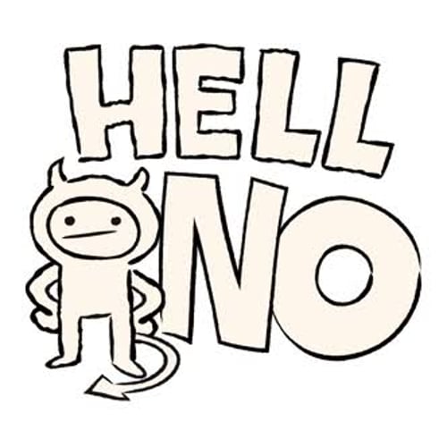 Sketchy Devil Character Says Hell No Animation