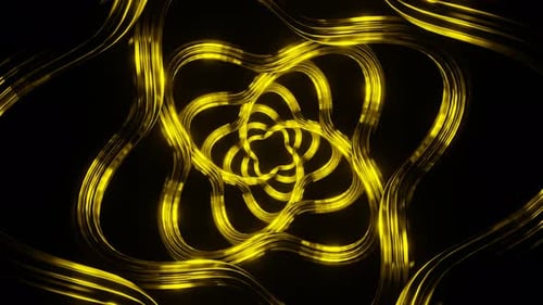 Gold Moving Spiral Patterns Background Vj Loop In 4K