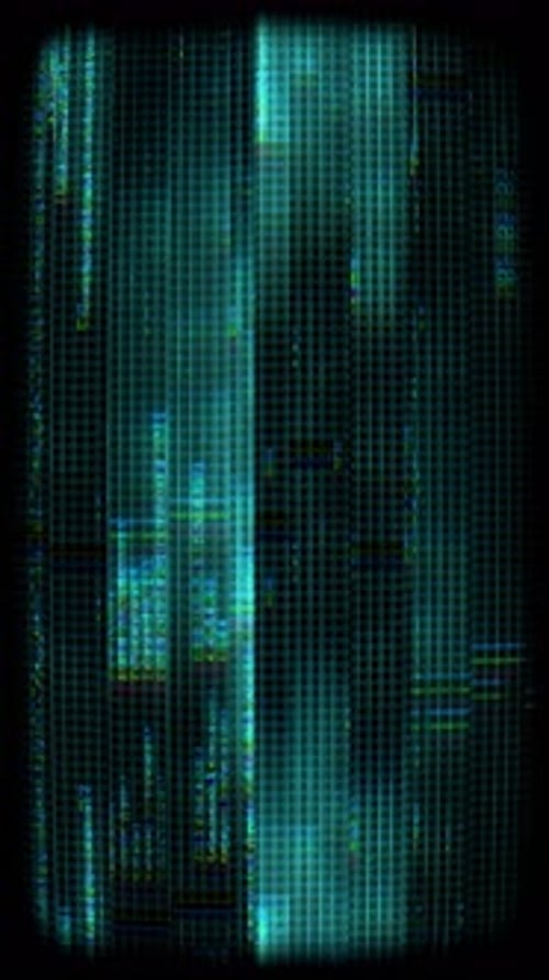 Futuristic Digital Glitch Vertical Screen Matrix Animation