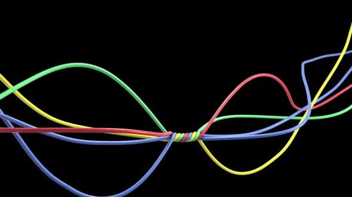 3D-farbiger Spline-Animationseffekt