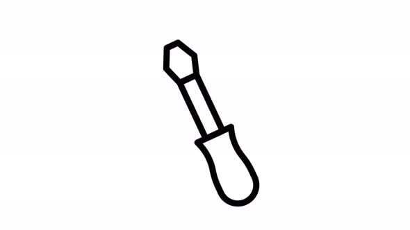 Animation Screwdriver Tool Icon, Elements Motion Graphics ft ...