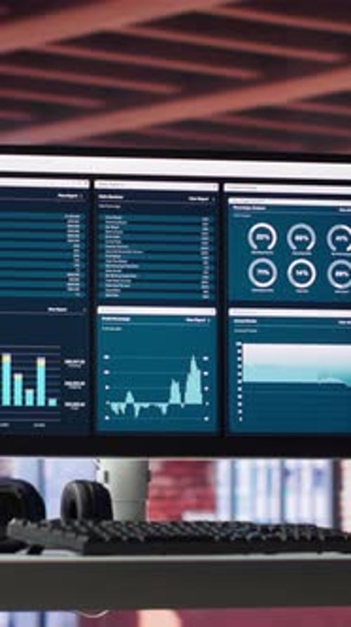 Data Analytics on Screen in Modern Office